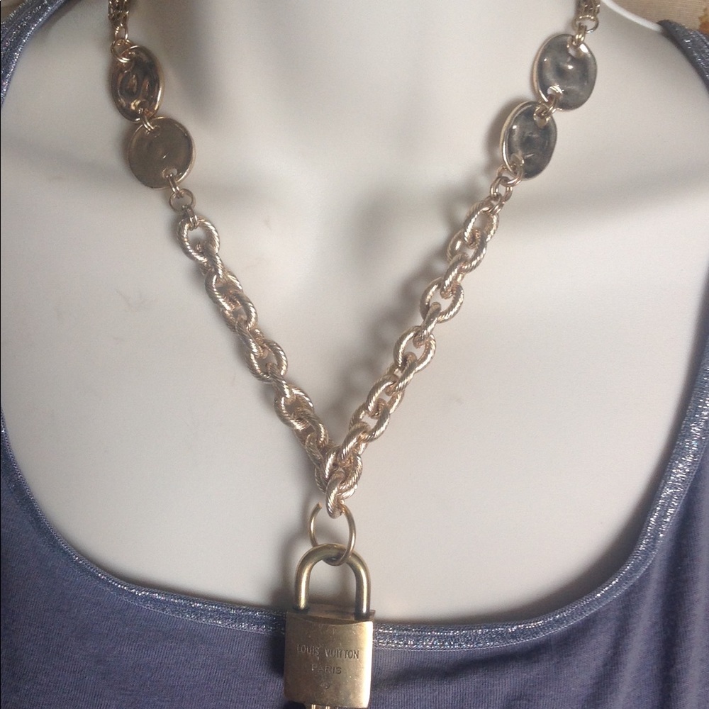Louis Vuitton Padlock with key Necklace